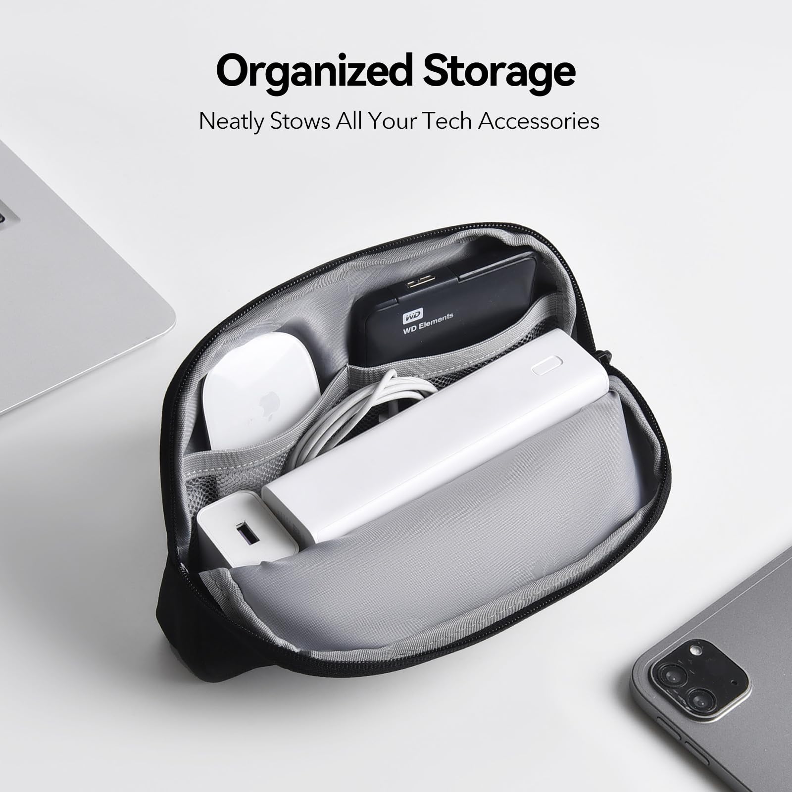 13 Zoll Kombipaket Laptoptasche Hülle für MacBook Air 13/13.6 M5/M4/M3/M2/M1, MacBook Neo 13,MacBook Pro 13.3 & 13" Surface HP Lenovo,Wasserabweisende Schutzhülle mit L-förmigem Vorderfach