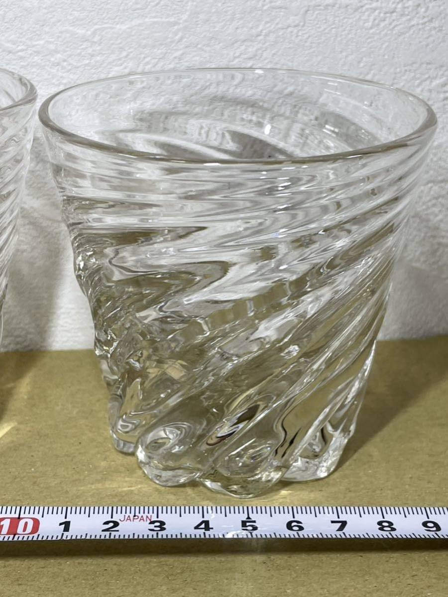 琉球ガラス　グラス二個 琉球ガラス】螺旋グラス2個セット ペアグラス | TOKI