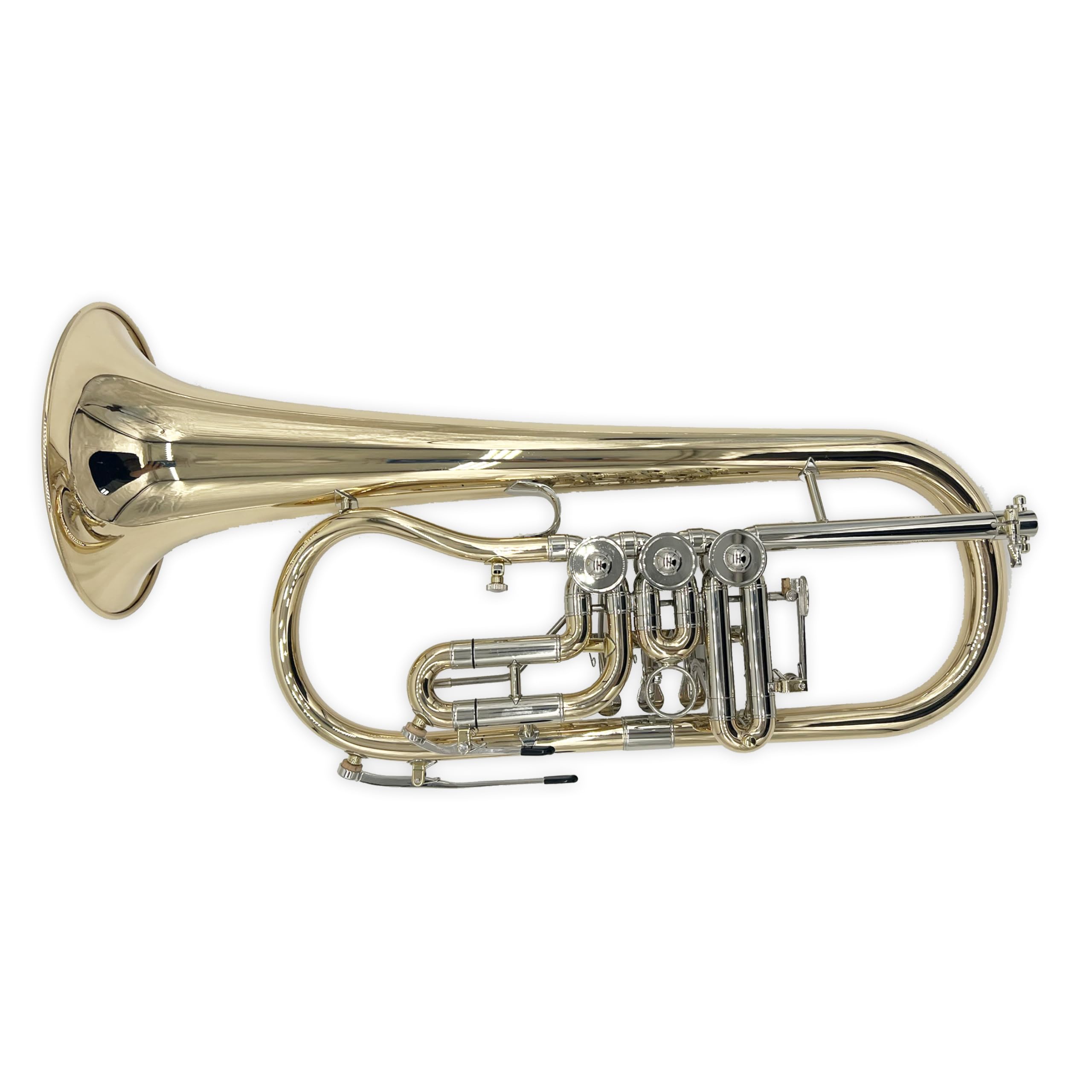 TFH-371 Flügelhorn in B (3 Drehventile mit Trigger) Bugle Goldmessing lackiert