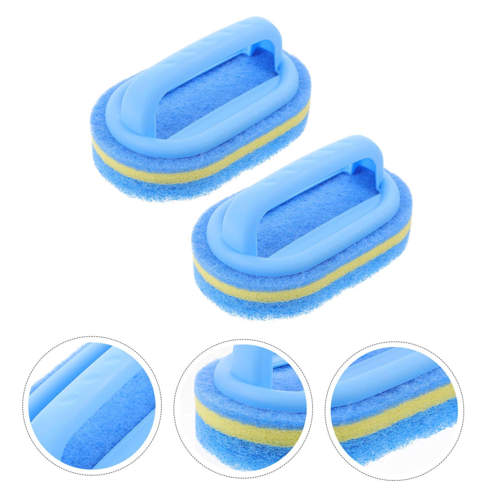 SHERCHPRY 5 Series Cepillo De Esponja Limpiador De Esponja Pincel Esponja para Fregar Baño Depuración Azul Bañera Ducha Cepillo De Agarre Cómodo Cepillo para La Limpieza PD Blue 2 Piezas X 5