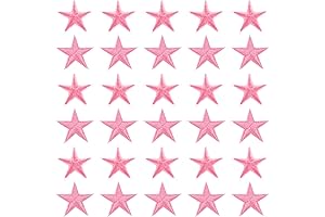 MECCANIXITY Pink Star Iron-On Patches: Radiate Stellar Style on Any Fabric