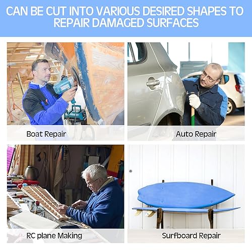 Miniatura 5 de Peryiter Alfombrilla de fibra de vidrio de fibra de vidrio de resina compatible con hoja de fibra de vidrio E para lancha, avión RC, tabla de surf,