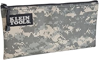 Klein Tools 5139C Zipper Bag, Camouflage Cordura Nylon Tool Pouch with Heavy-Duty Zipper Close, 12.5 x 7-Inch