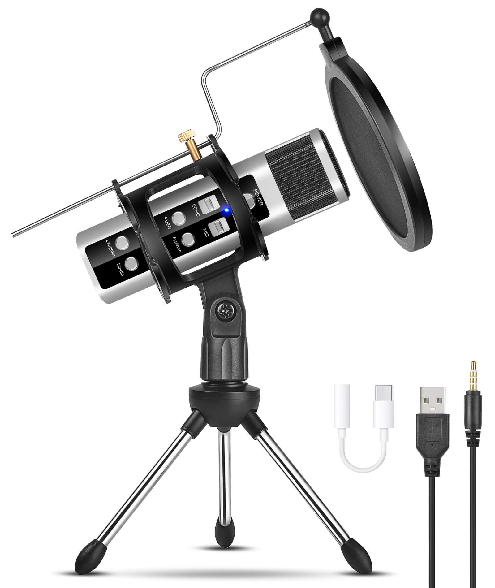 Buy REMALL Voice Changer Microphone for Phone, Podcast Microphone for