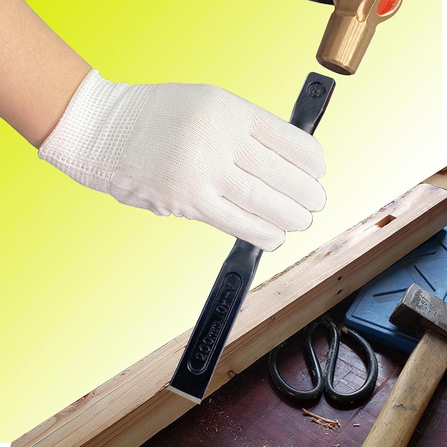 WEDO 12" Cold Chisel,Flat Utility Chisel,Industrial Grade,Length 300mm,CR-V Steel,Die-forged,Heat Treatment,Surface Black Polishing,For Carpentry, Metalwork, Woodwork & Masonry work