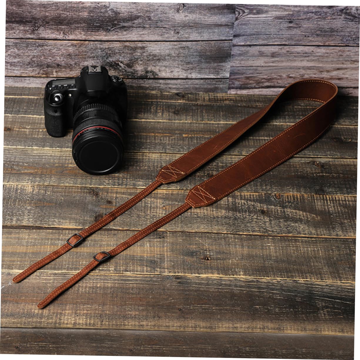 Correa de Cámara Ajustable de Cuero Caída para Fotografía para Uso