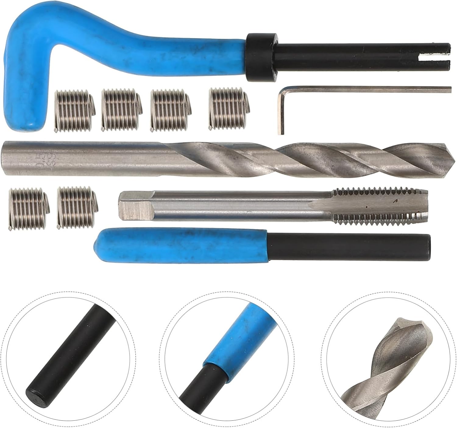 Mikinona 1set Thread Insert Repair Tool Kit Thread Repair for Automotive Mechanical Use Easy Use Installation Essential Workshop Tool