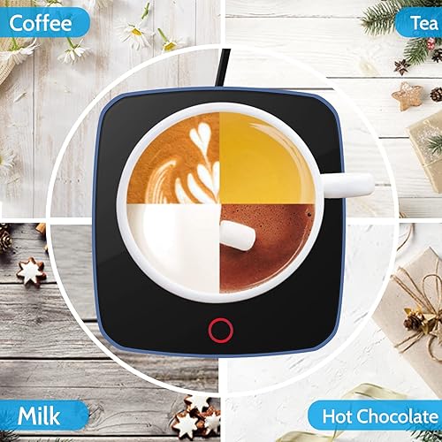 Miniatura 9 de Calentador de taza de café, calentador inteligente de tazas de café para escritorio, uso en casa y oficina con 3 ajustes de temperatura, calentador
