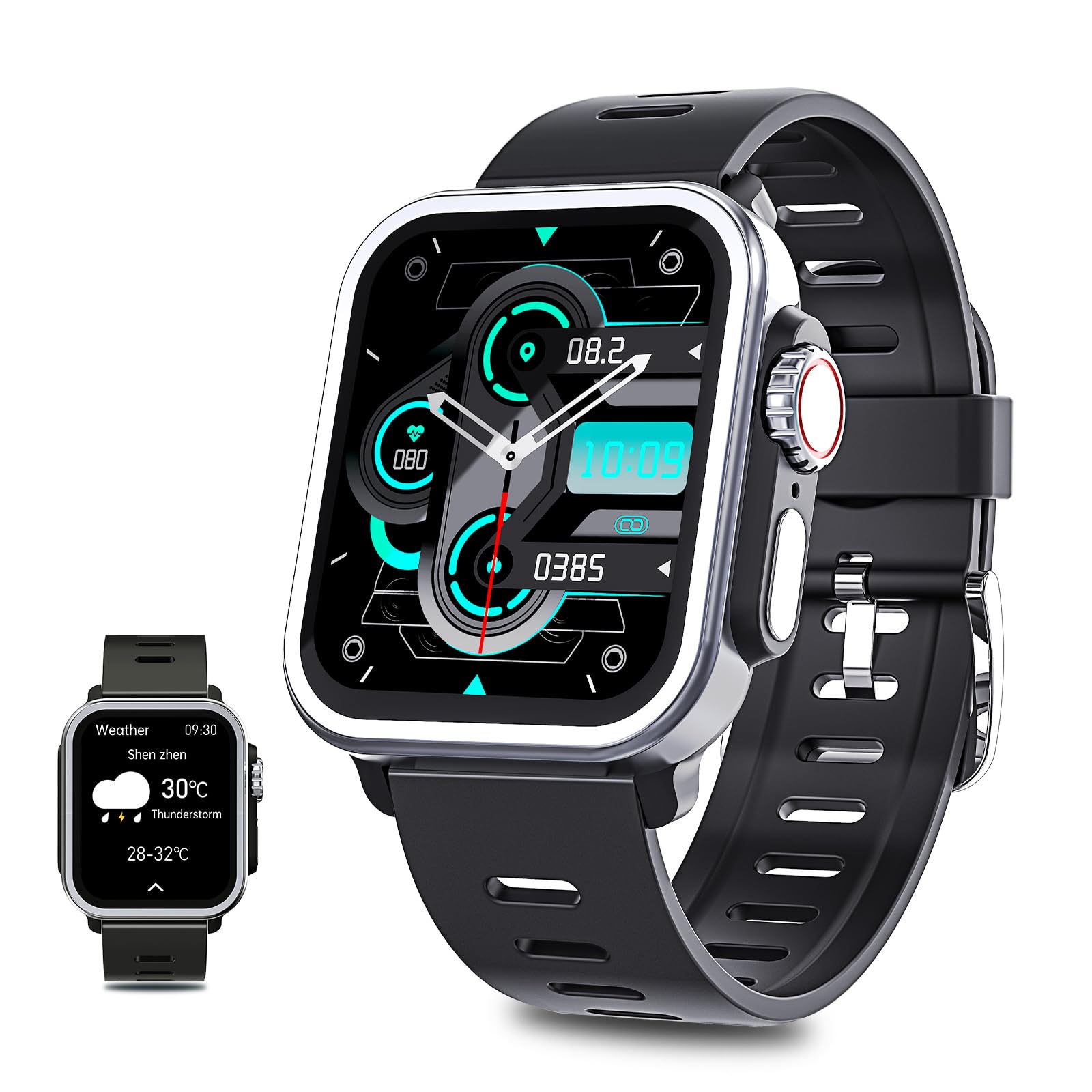 Smart Watch for Women Men, 30-Day Long Standby,Fitness Tracker with Heart Rate/Blood Oxygen/Sleep Monitor/Answer/Make Calls,1.83