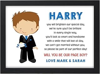 PERSONALISED Page Boy Proposal Gifts for Boys, Son, Him, Kids - Will You Be My Page Boy Gifts - Be My Pageboy, Ring Bearer, Ring Security Gifts - Be My Usher, Best Man, Groomsman Gifts