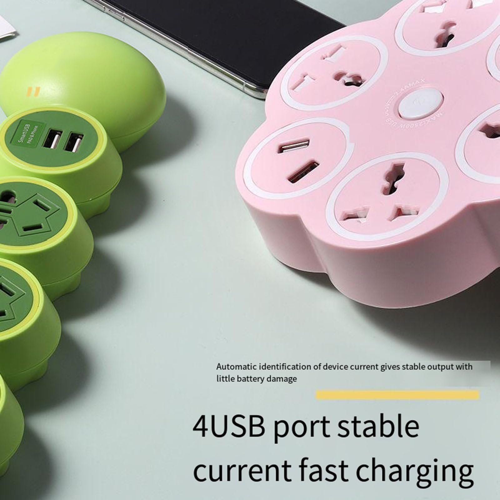 Multipresa 8 in 1 con 4 porte USB, prese multiple a 4 vie, prolunga da 1,8/3/5/7/10 M, adatta per viaggi/casa/ufficio,A-10m