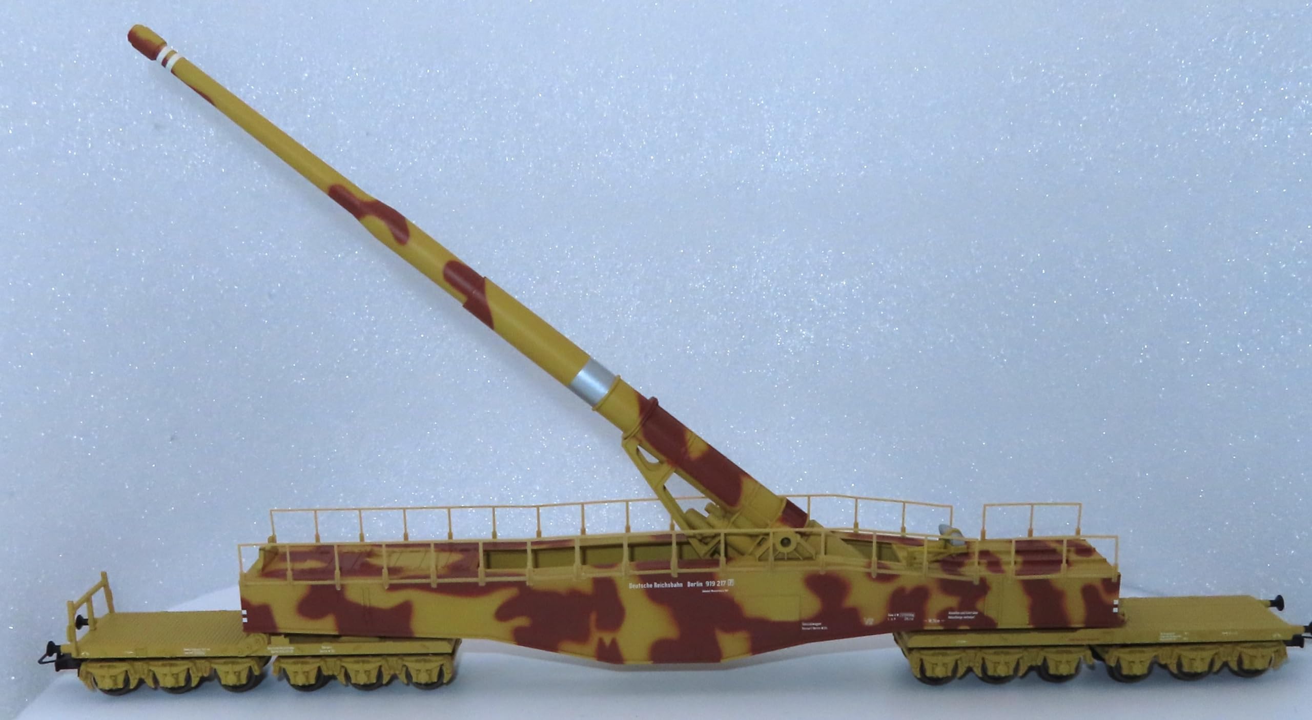 Rivarossi HR6069 Eisenbahngeschütz K5 Militärwage Produktbild-Vorschau 3