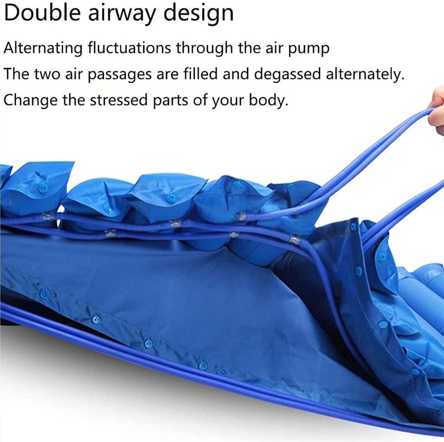 BLUEZY Colchón Antiescaras Hinchable, Colchón Antiescaras Adecuado De Presión Alterna Colchón Antiescaras Matelas Gonflable Médical para Cama De Enfermería, Poco Ruidoso