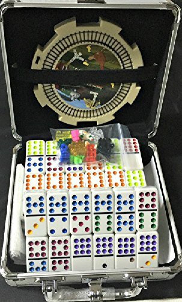Mexican Train & Chicken Domino Set, Professional Set of 91, Double of 12