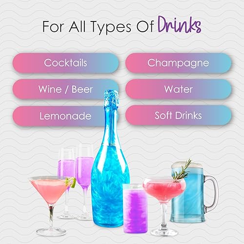 Miniatura 4 de SugarMeLicious Purpurina para bebidas, purpurina comestible para vino, cócteles, champán, bebidas y bebidas, 100% comestible y de grado alimenticio