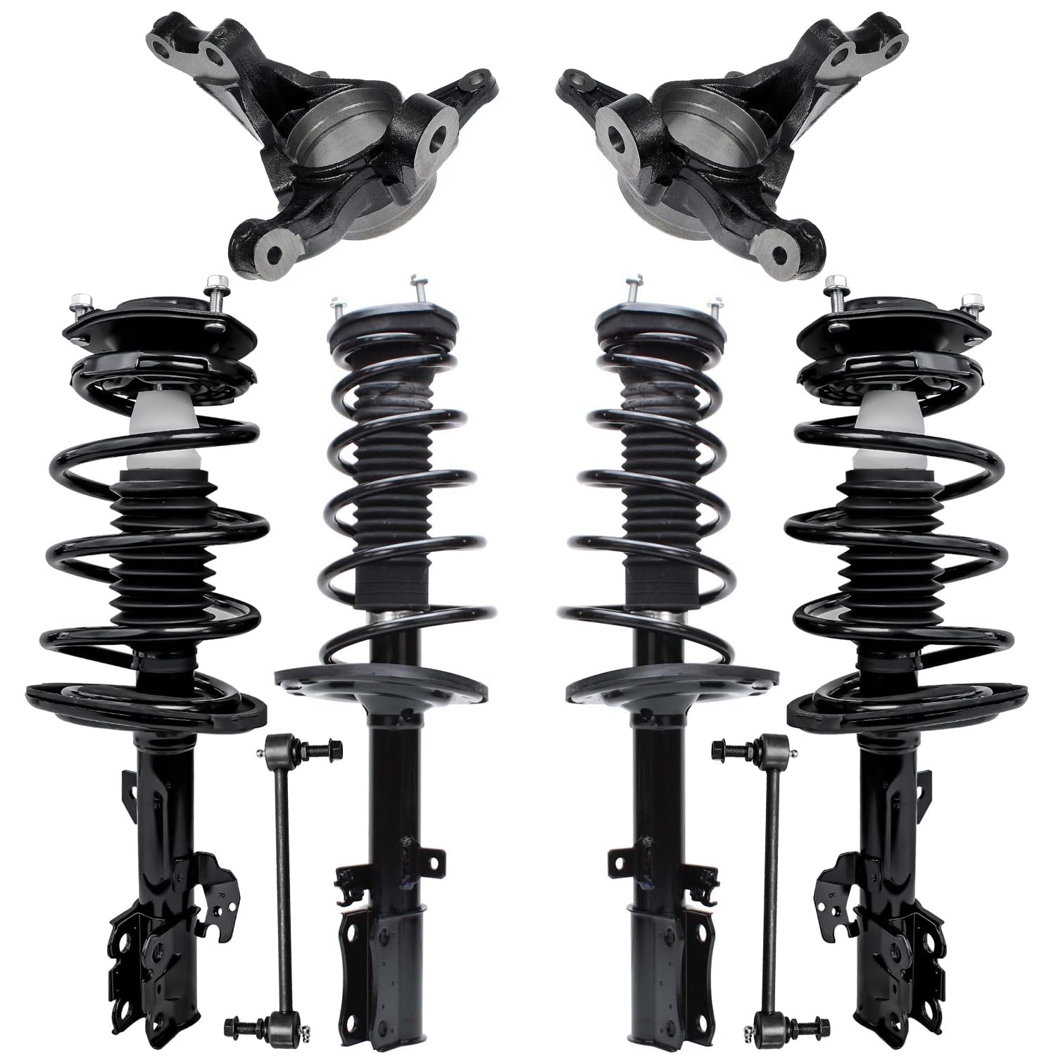 Detroit Axle - 2.4L Front 8pc Steering Knuckles Kit for 04-06 Toyota Camry