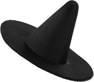 Miniature Witch Hat Satin Black DIY Craft Decoration for Dolls Pets Halloween Party Accessory Unique Blank Design for Handmade Headdress and Witch Doll Embellishment