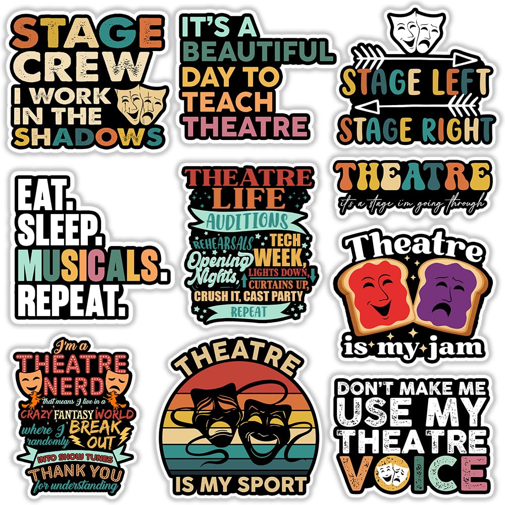 Stickers théâtre imperméables pour gourde : ne perdez plus jamais vos affaires
