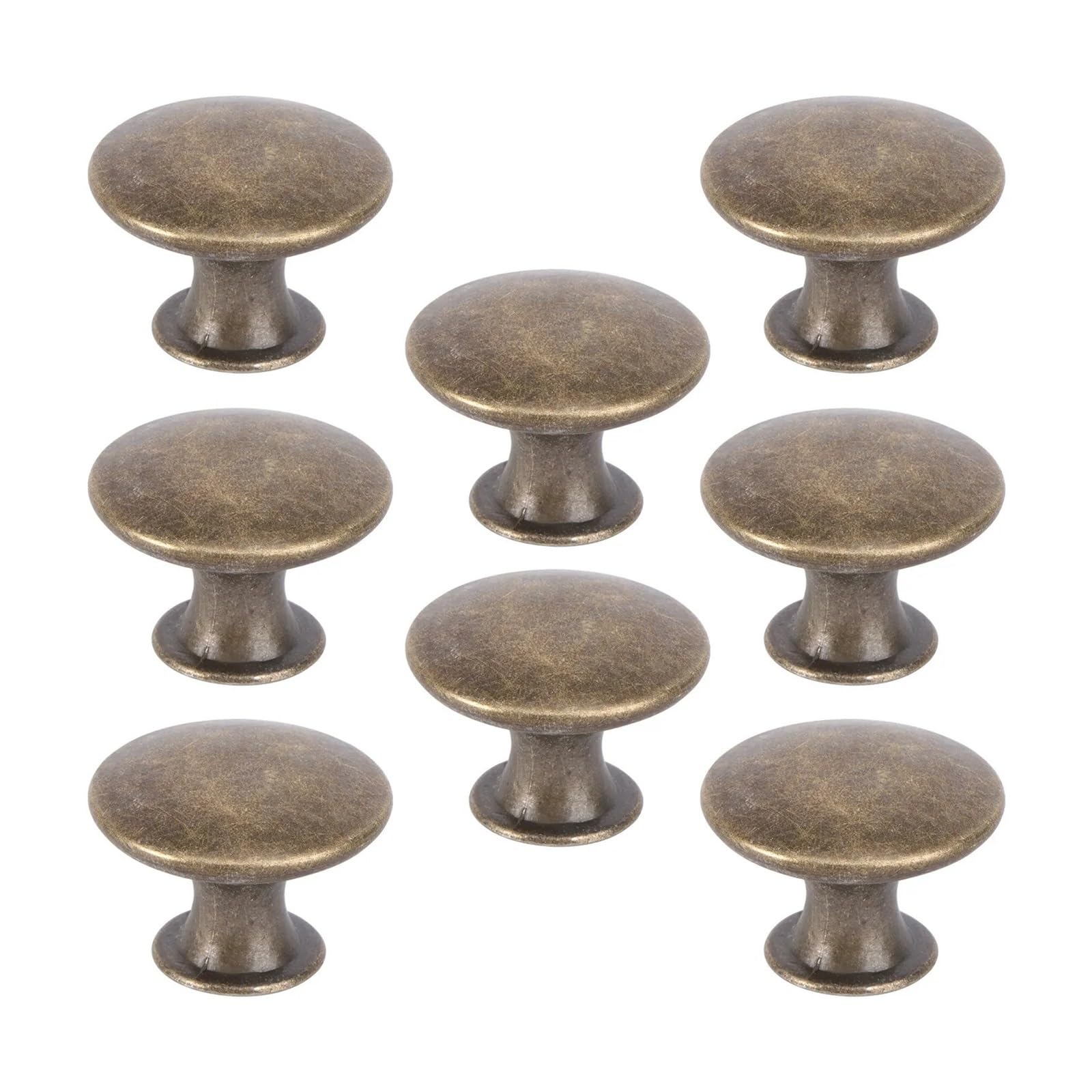 Xavren One Color Round Cabinet Knobs 20Pcs Bronze Round Vintage Drawer Pull With Screws
