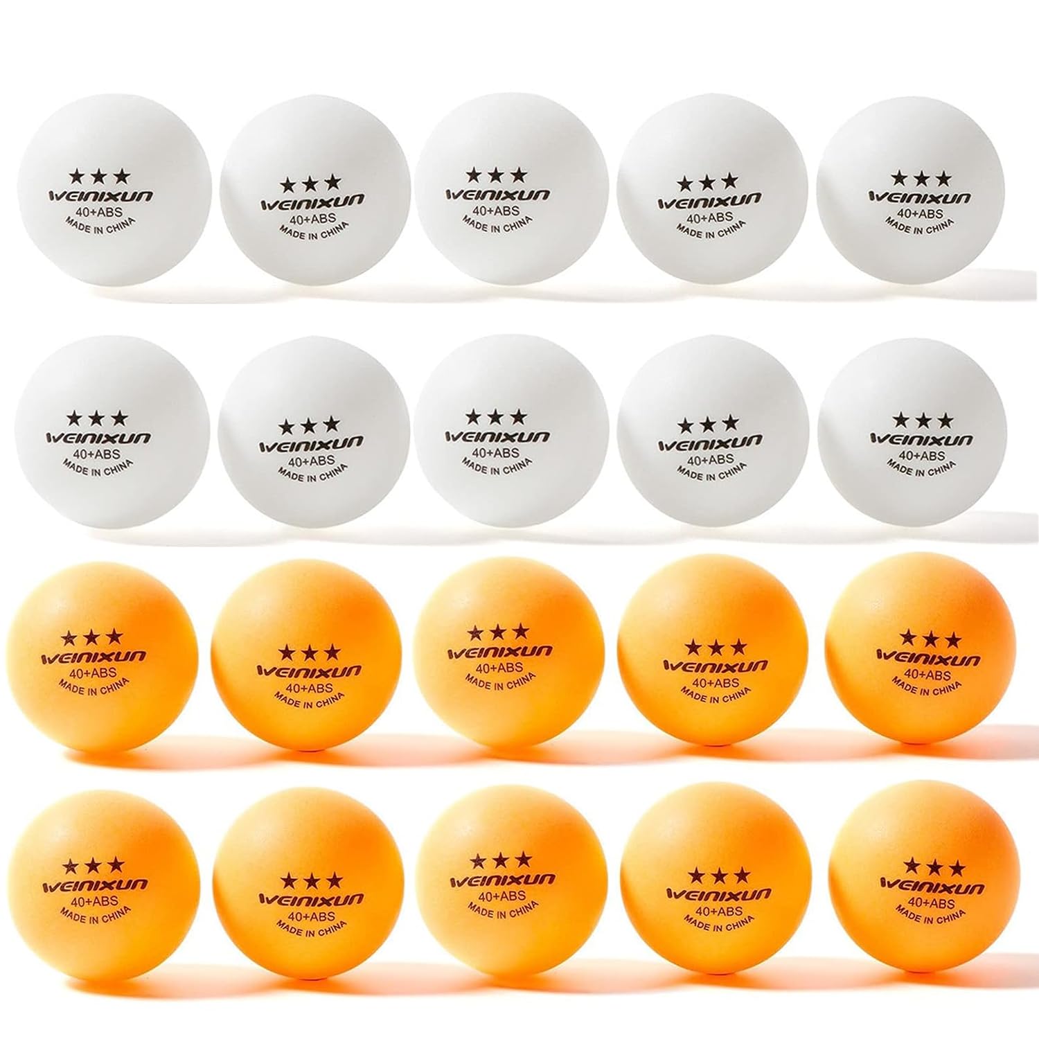 Palle Ping Pong PHIBER-Sports 3 Stelle - 24 Pezzi Premium Per Professionisti E Principianti