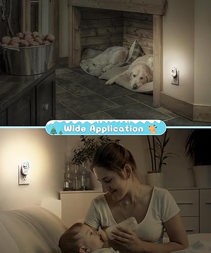 Miniatura 5 de LOHAS - Lámpara de noche LED con enchufe para pared y sensor automático de luz, luz regulable, 0.6W, 3060lúmenes, 2000K, luz baja en color azul para