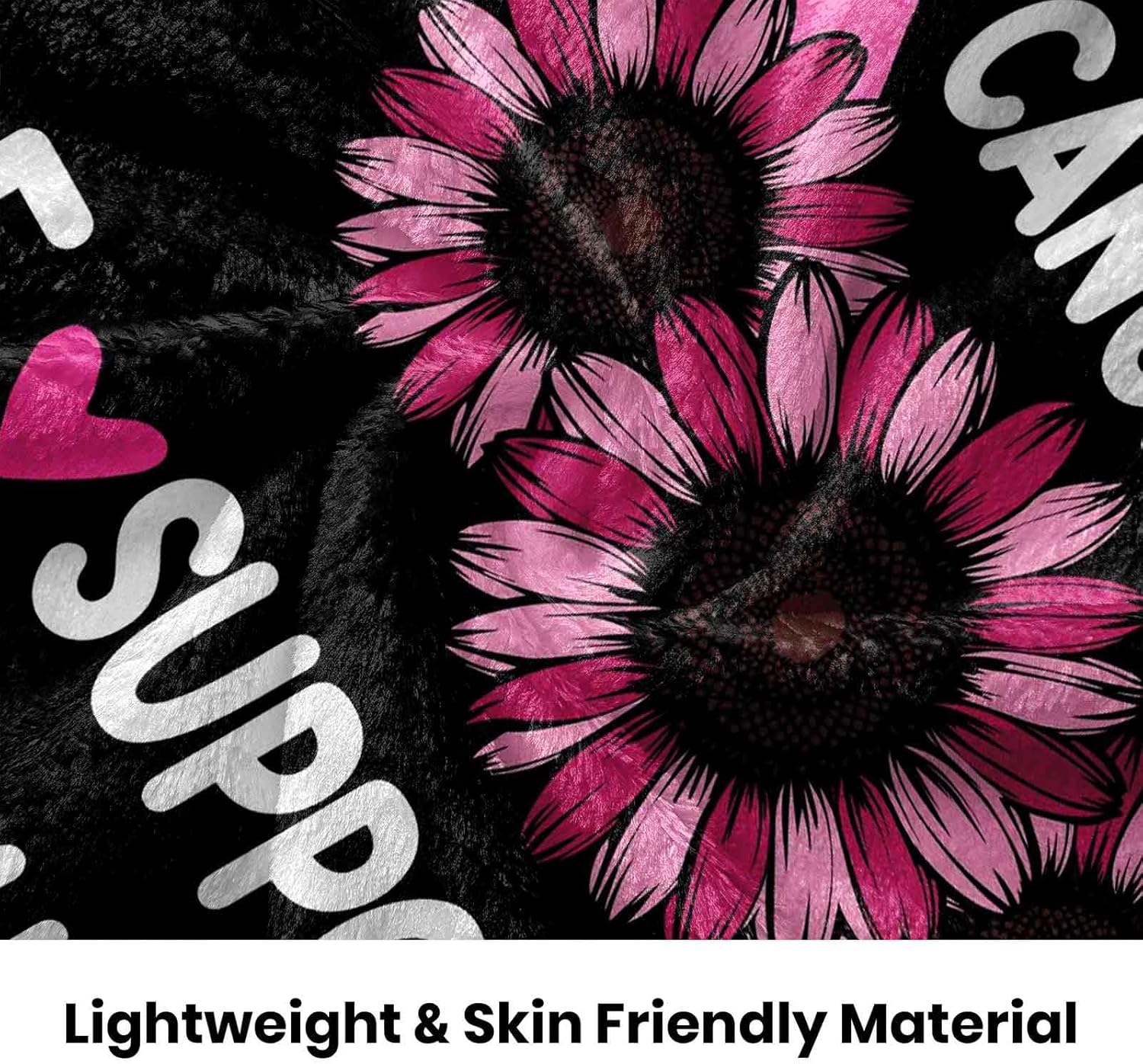 Breast Cancer Gifts for Woman Girl,Breast Cancer Survivor Gifts Ideas for Woman After Surgery, Breast' Cancer' Blanket 60" X 50", Breast' Cancer' Awareness Decorations - Image 5