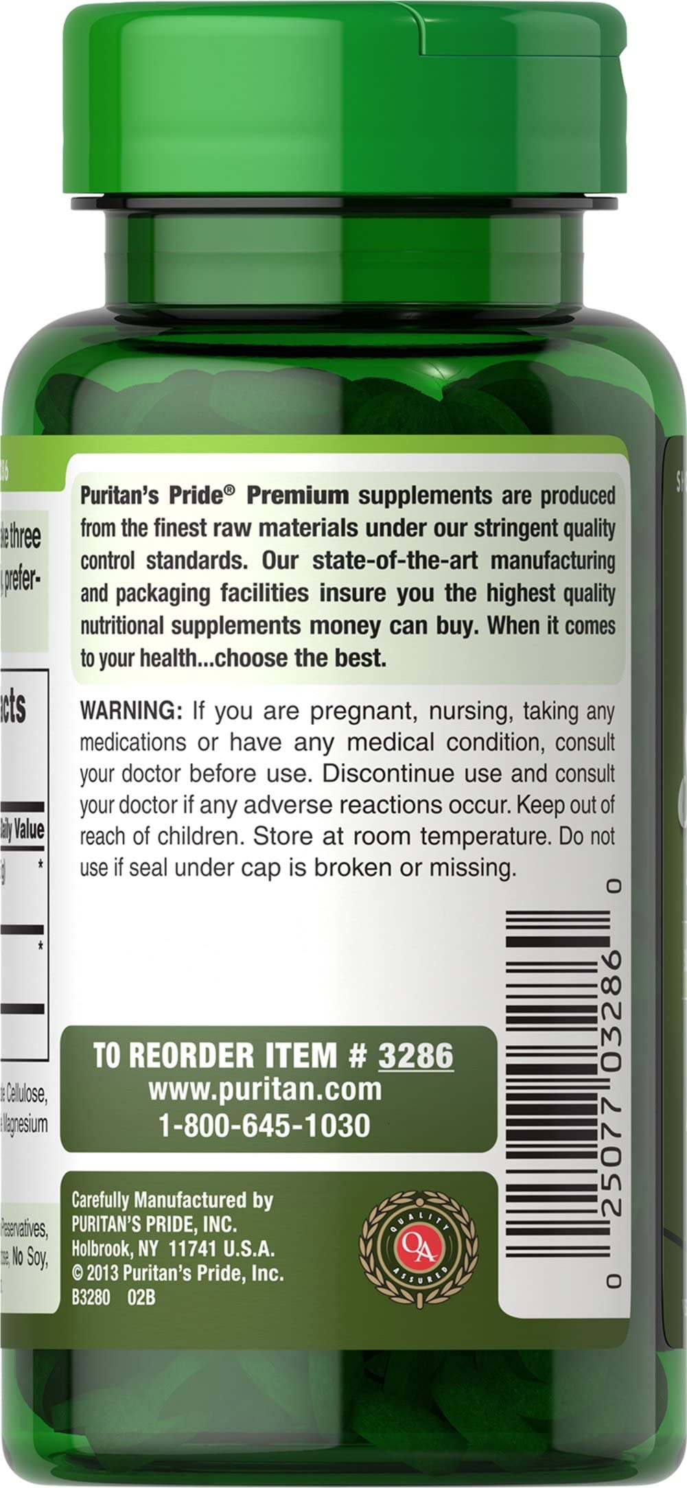 Puritan's Pride Spirulina 500 mg-100 Tablets 1