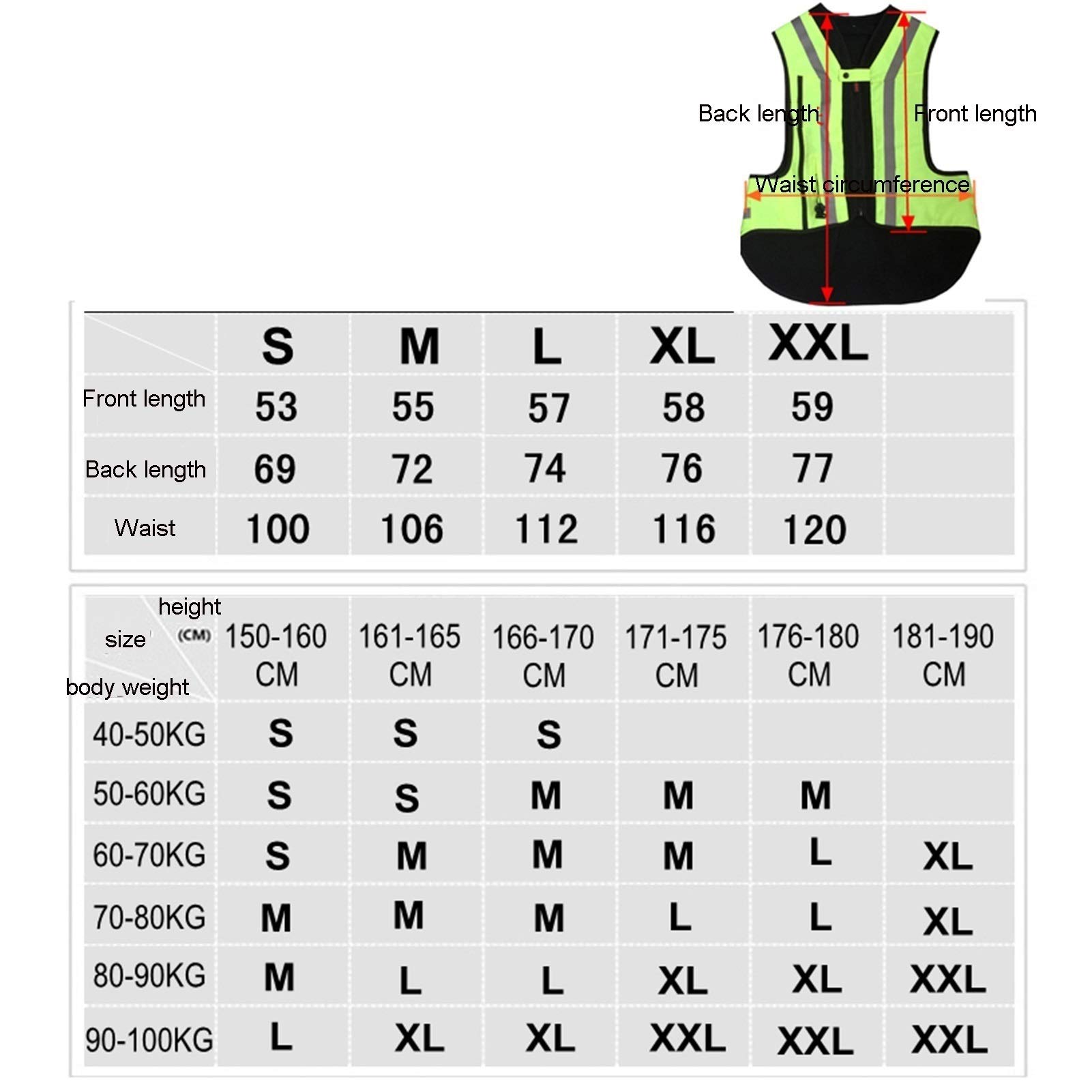 Gilet Airbag Moto Gilet Cycliste Réfléchissant Tissu En Toile Épaisse 600D Utilisez Un Chiffon Sec Ou Humide, Une Brosse À Dents Pour Frotter Convient Pour La Moto En Plein Air, Le Vélo