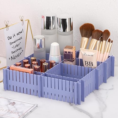 Miniatura 4 de acDesign 40 separadores de cajones de rejilla, organizador de cajones ajustable para calcetines, ropa interior, lencería, maquillaje, dormitorio,