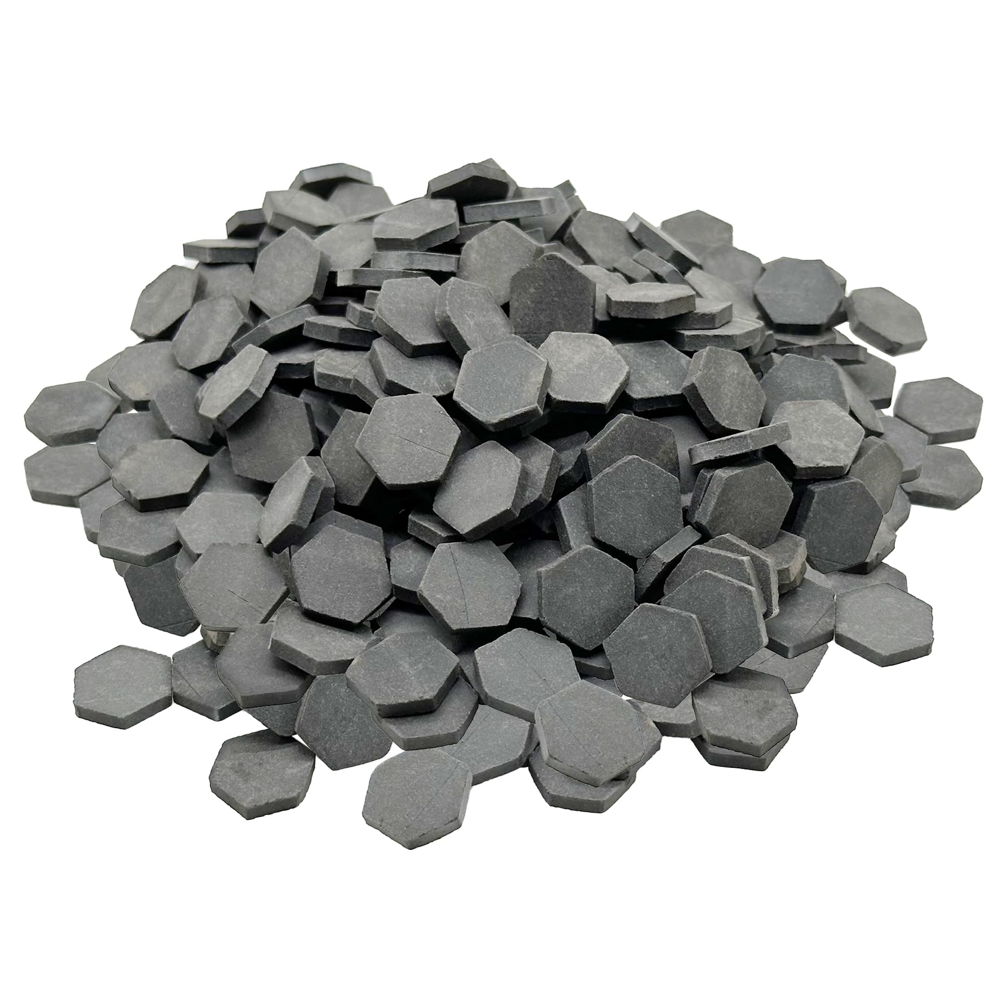 Cayway Mini Bricks Tiny Bricks, Miniature Brick for Landscaping, Mini Wall for Mini Garden Accessories (360 PCS Hexagon, Black)