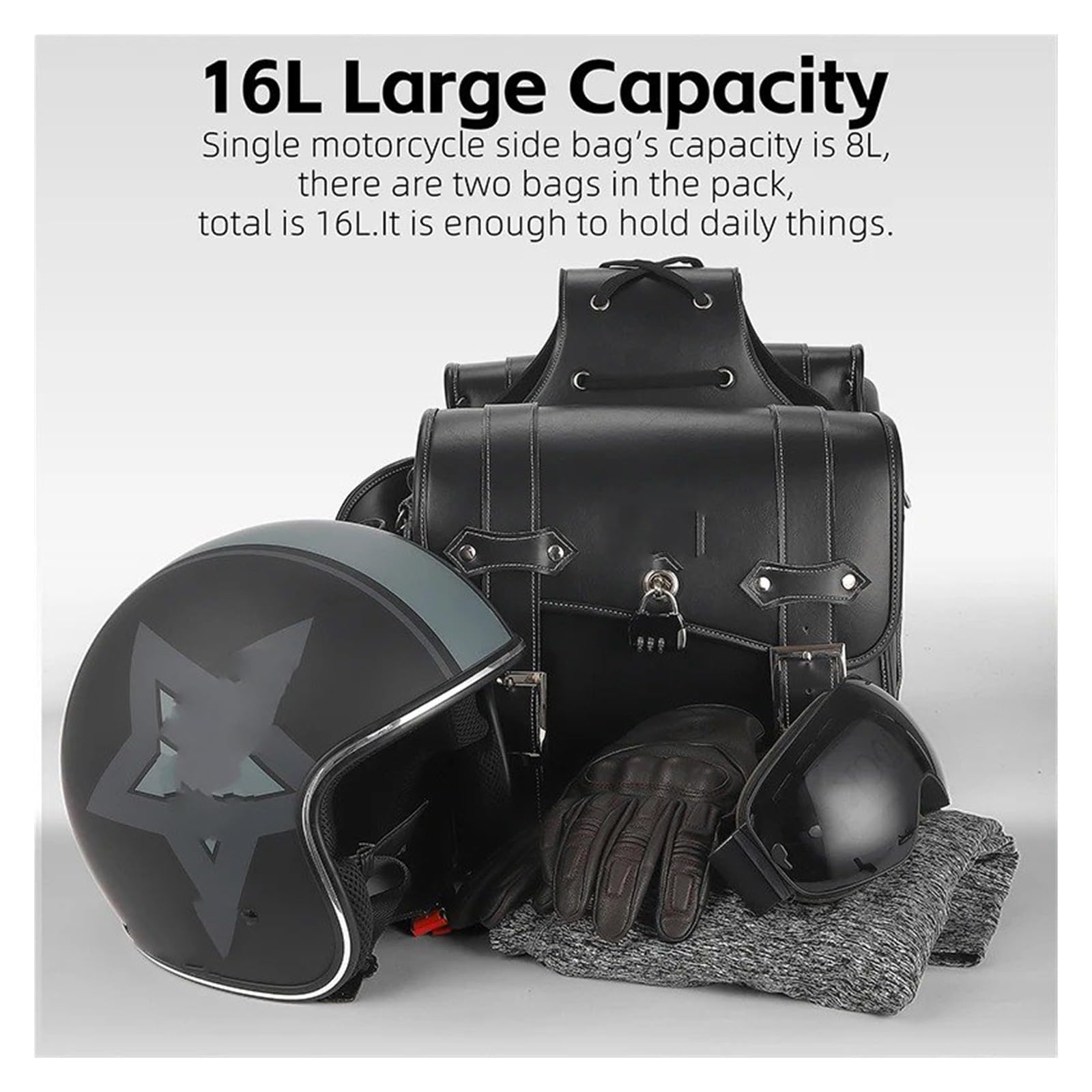 Borse Laterali per Moto Borse Laterali morbide per Moto da Donna Borse Laterali di Grande capacità da 16 Litri Ricambi e Accessori per Moto
