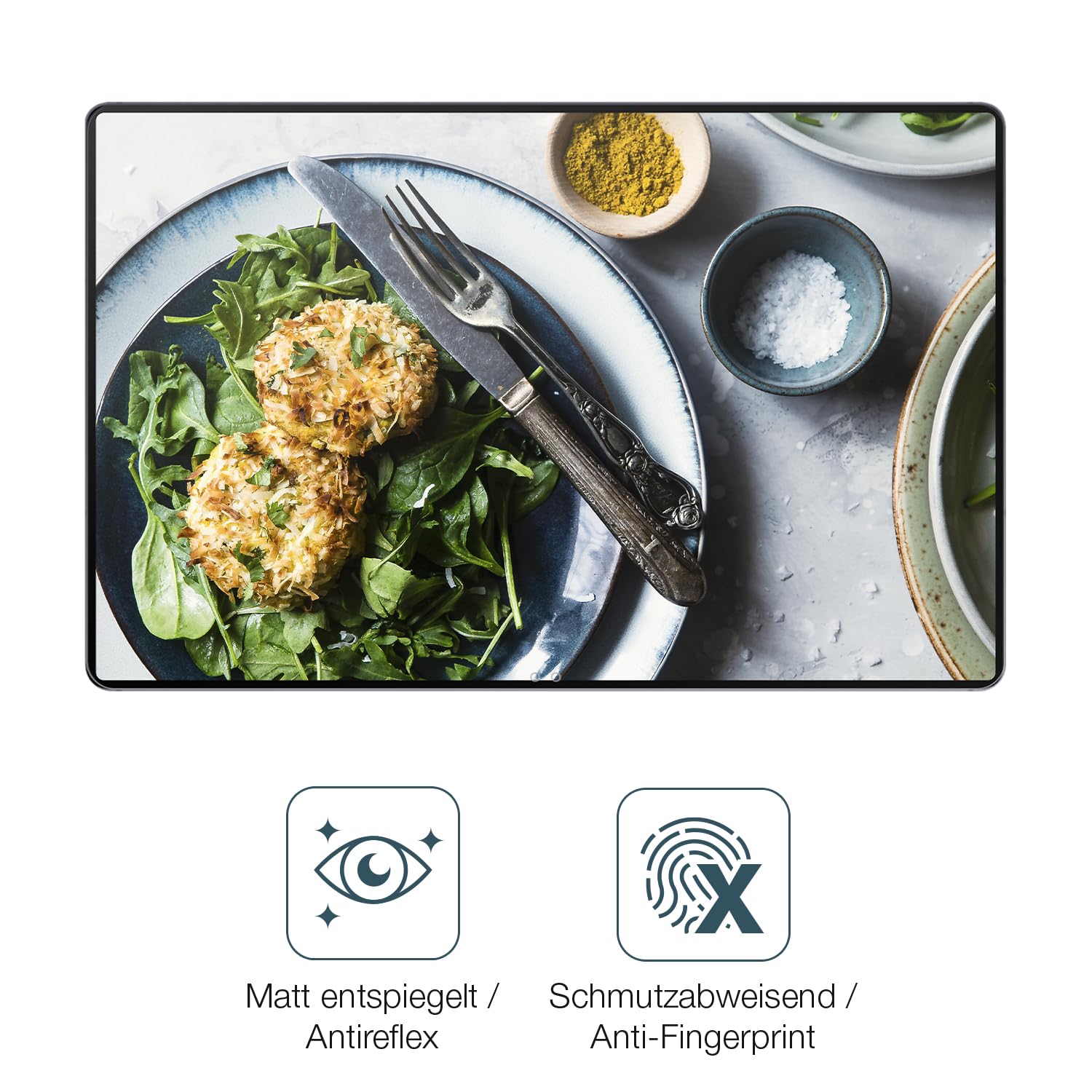 dipos I 2x Pellicola Protettiva opaco compatibile con Samsung Galaxy Tab S10 Ultra 5G Protezione Vetro Flessibile 9H