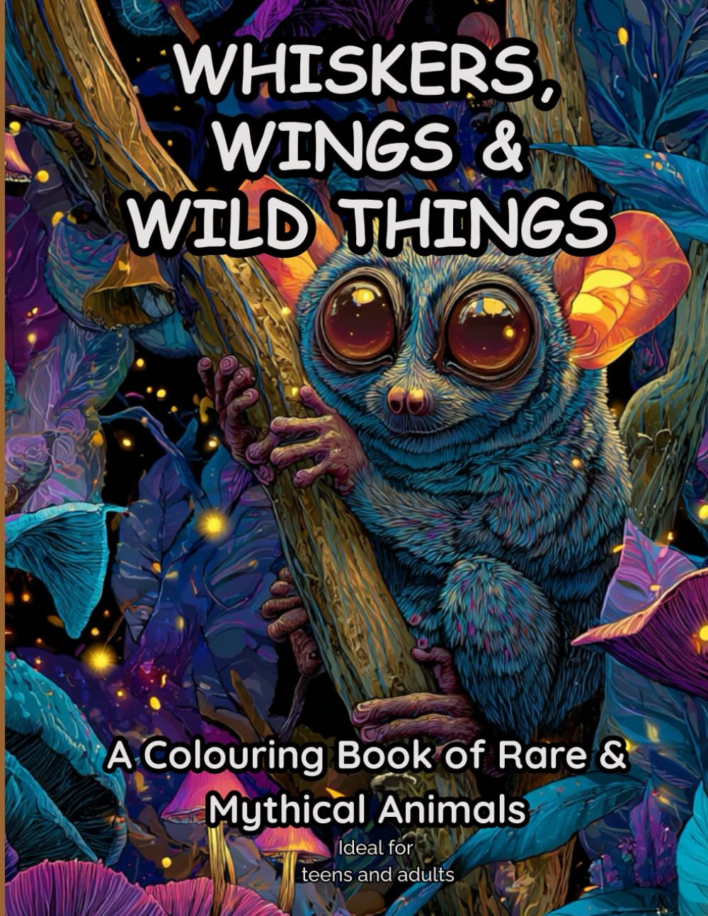Whiskers, Wings & Wild Things: A Colouring Book of Rare & Mythical Animals, with Beautiful Illustrations