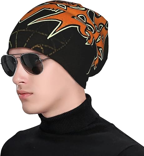 Miniatura 3 de KyjsiUhyU Morbid - Gorros de ángel con banda de metal para hombres, mujeres y adolescentes  Moda delgada unisex Aldult Skull Knit Hat sombrero de