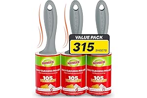 4X Extra Sticky Mega Lint Roller for Pet Hair and Clothes with...