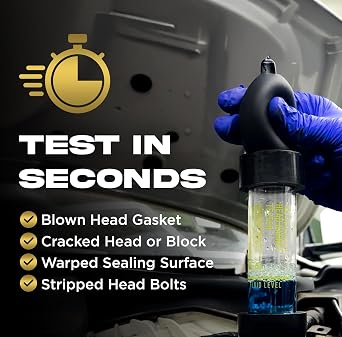 Gold Label Combustion Leak Test Fluid 500ml (16.9 oz) | Head Gasket Tester Liquid for Gas & Diesel Engines | 100+ Tests | Fast Leak Detection for Cracked Heads, Blocks, Gaskets