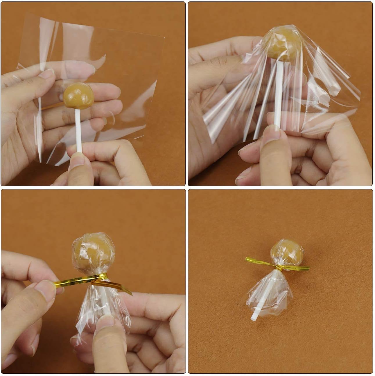 Candy Wrapper, Caramel 1000 Square Sheets Clear Candy Chocolate Wrappers 5"x5", Candy Paper for Treats, Lollipop