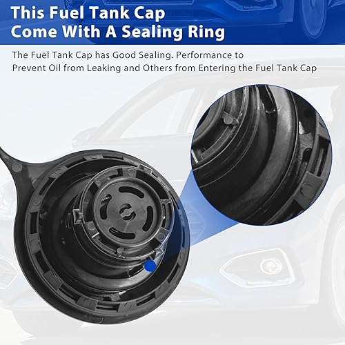 Miniatura 5 de FC975 Tapa del depósito de combustible Tapa de gasolina para Ford E-series Excursion Expedition F-150 F-250 F-350 F-450 F-550 Windstar Lincoln