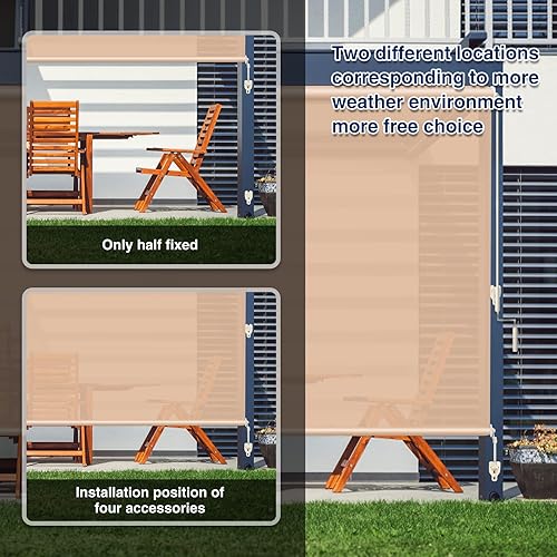 Miniatura 7 de Piezas de repuesto para sombra, receptor elástico y elástico, amarres de sombra, resistencia a la intemperie, para persianas enrollables Coolaroo