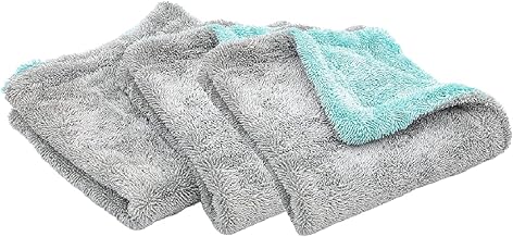 Auto Hub Microfiber Cloth for Car Cleaning, 1200 GSM Twisted Loop, Double Sided, Super Absorbent Towel, Edgeless Design with Plush Pile, Thick & Lint Free, Car Cleaning Cloth (40Cm X 60Cm, 3 Pc),Blue