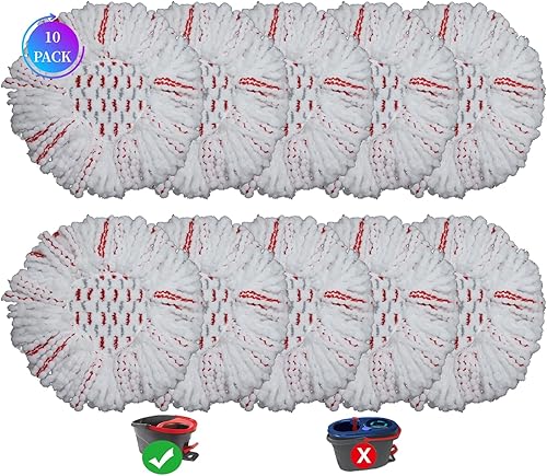 Repuesto de microfibra para trapeador giratorio OCeda EasyWring, compatible con el sistema de cubo de trapeador giratorio OCeda EasyWring, recarga