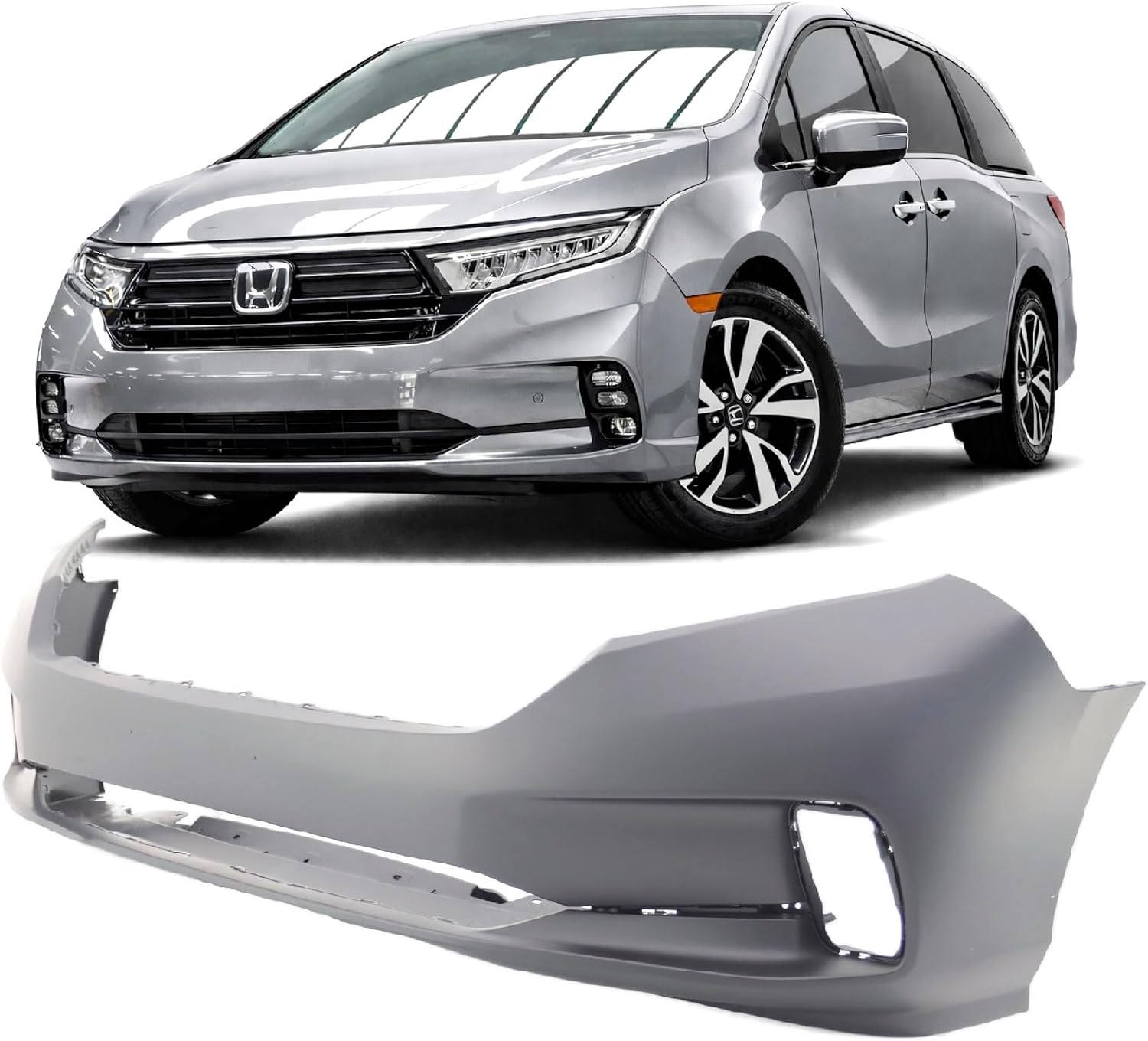 FitParts Compatible With Front Bumper Cover 2021 2022 Honda Odyssey Mini Passenger Van 21 22. New, Primed & Ready for Paint. EX, EX-L, LX. HO1000325 04711THRA50ZZ