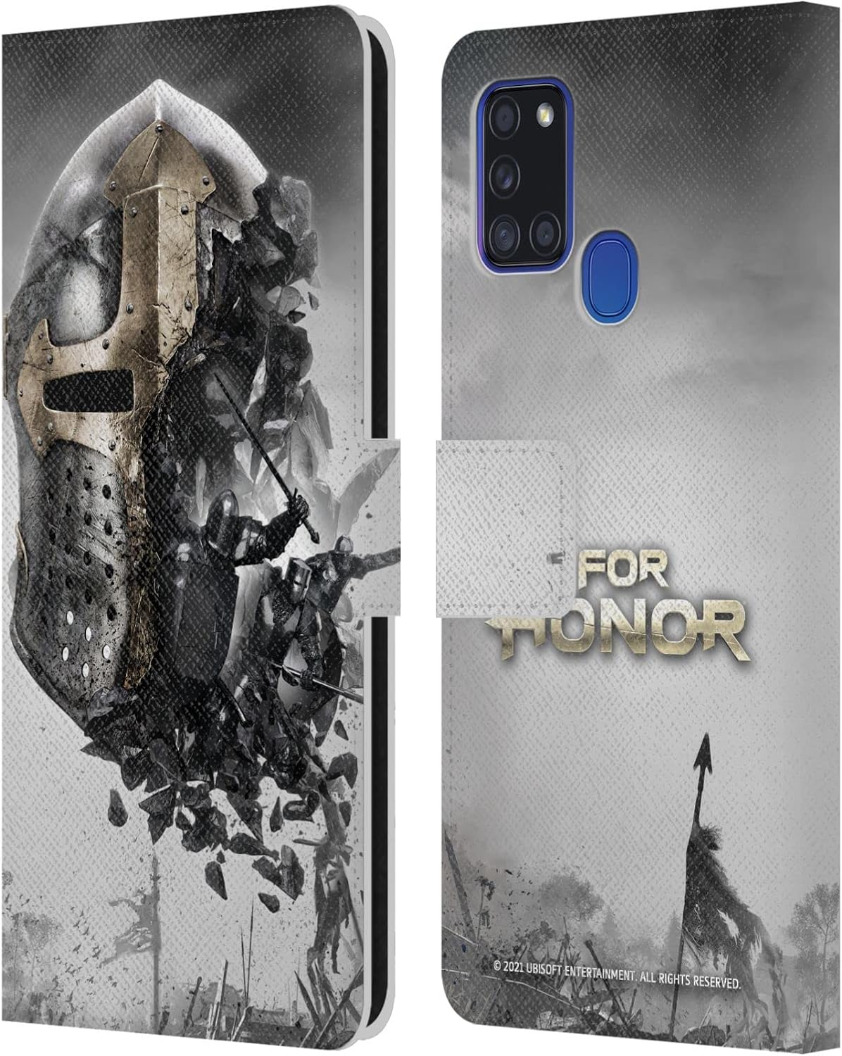 Head Case Designs Officially Licensed for Honor Samurai Key Art Leather Wallet Case Compatible with Samsung Galaxy A21s (2020)