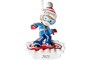 Personalized Snowboarding Christmas Ornament 2024