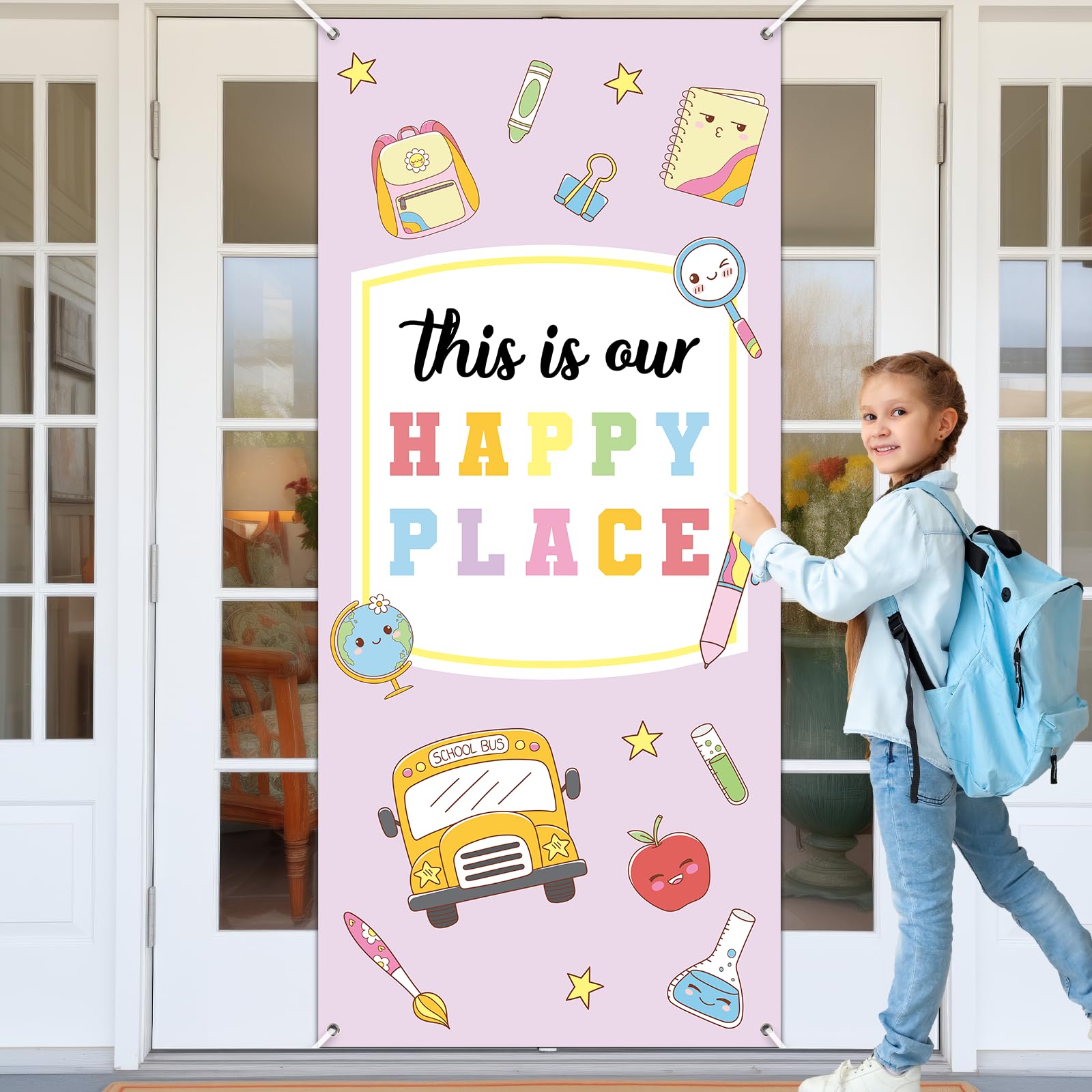 Décoration de porte rentrée scolaire pour transformer la classe en un espace joyeux