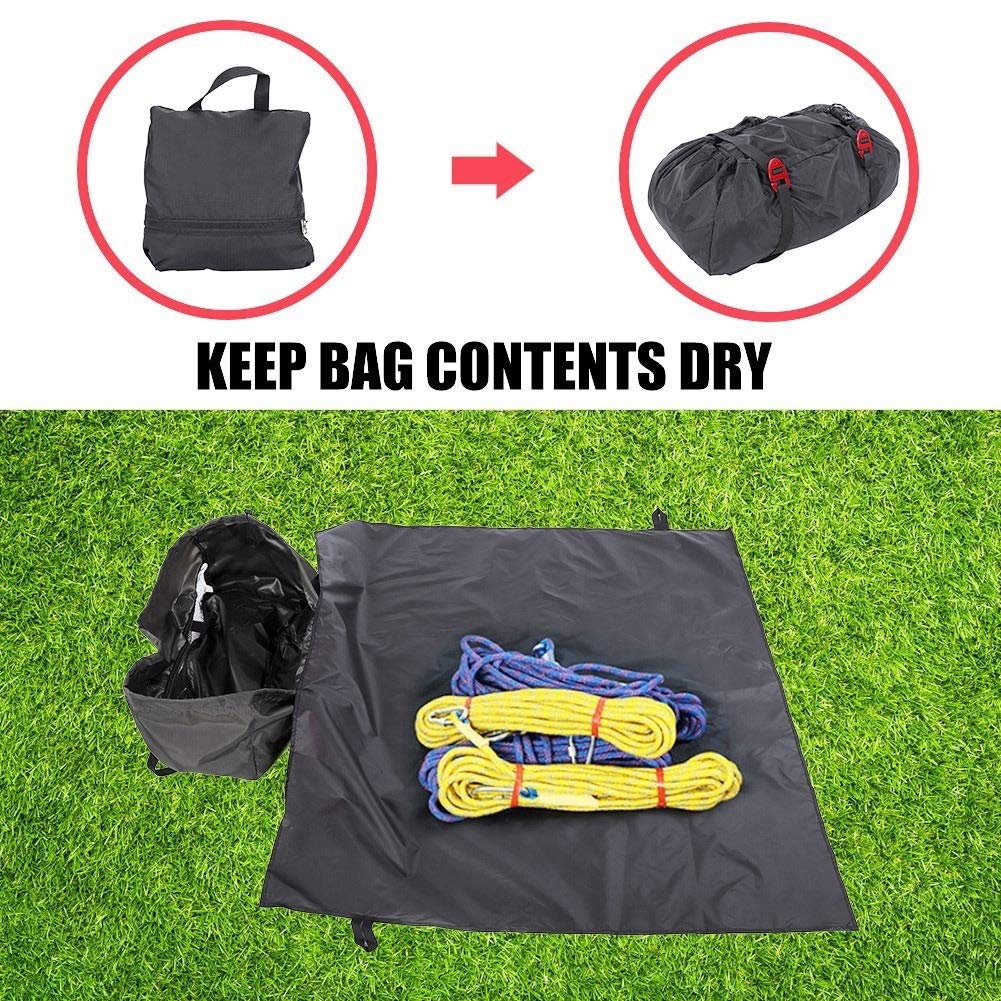 Broco Climbing Bag, Rock Climbing Rope Kit Bag Folding Schultergurt for Outdoor-Camping Wandern (Schwarz)
