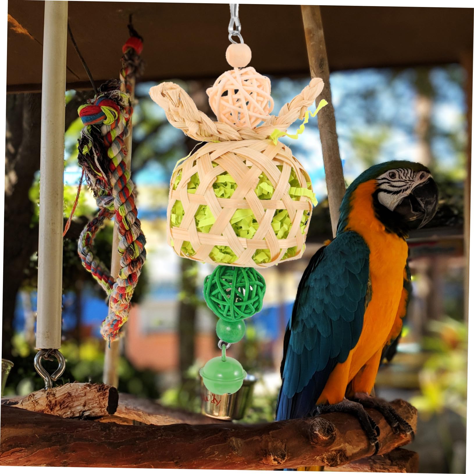BESTonZON Jouet pour Perruche Jouet à Mâcher Suspendu pour Oiseau pour Cage pour Perroquet pour Oiseau
