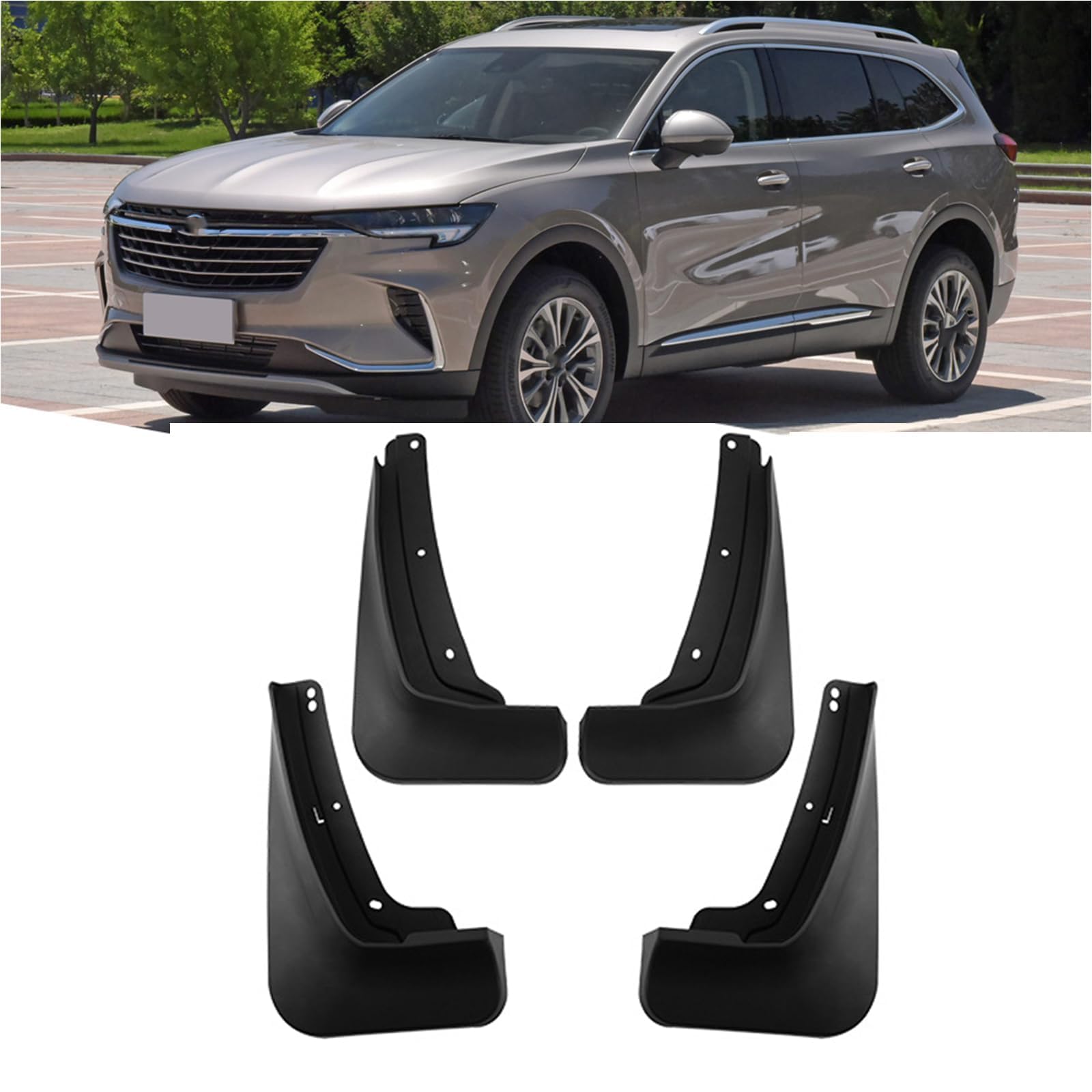 NYSLDSCO 4Pcs Premium Mud Flaps for Buick Envision Plus 2021-2025 Front and Rear Splash Guards Durable Mudguards Protection Against Road Debris