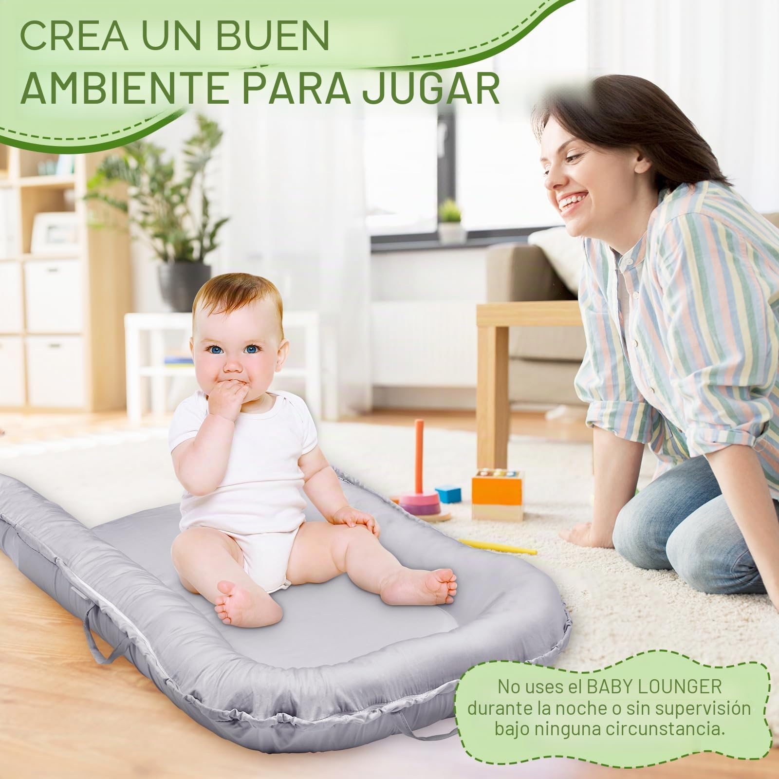 Nido Bebe Recien Nacido,Reductor de Cuna 100% Algodón Plantilla Removible Bebés Capullo de Colecho Cuna de Viaje para Niños y Niñas