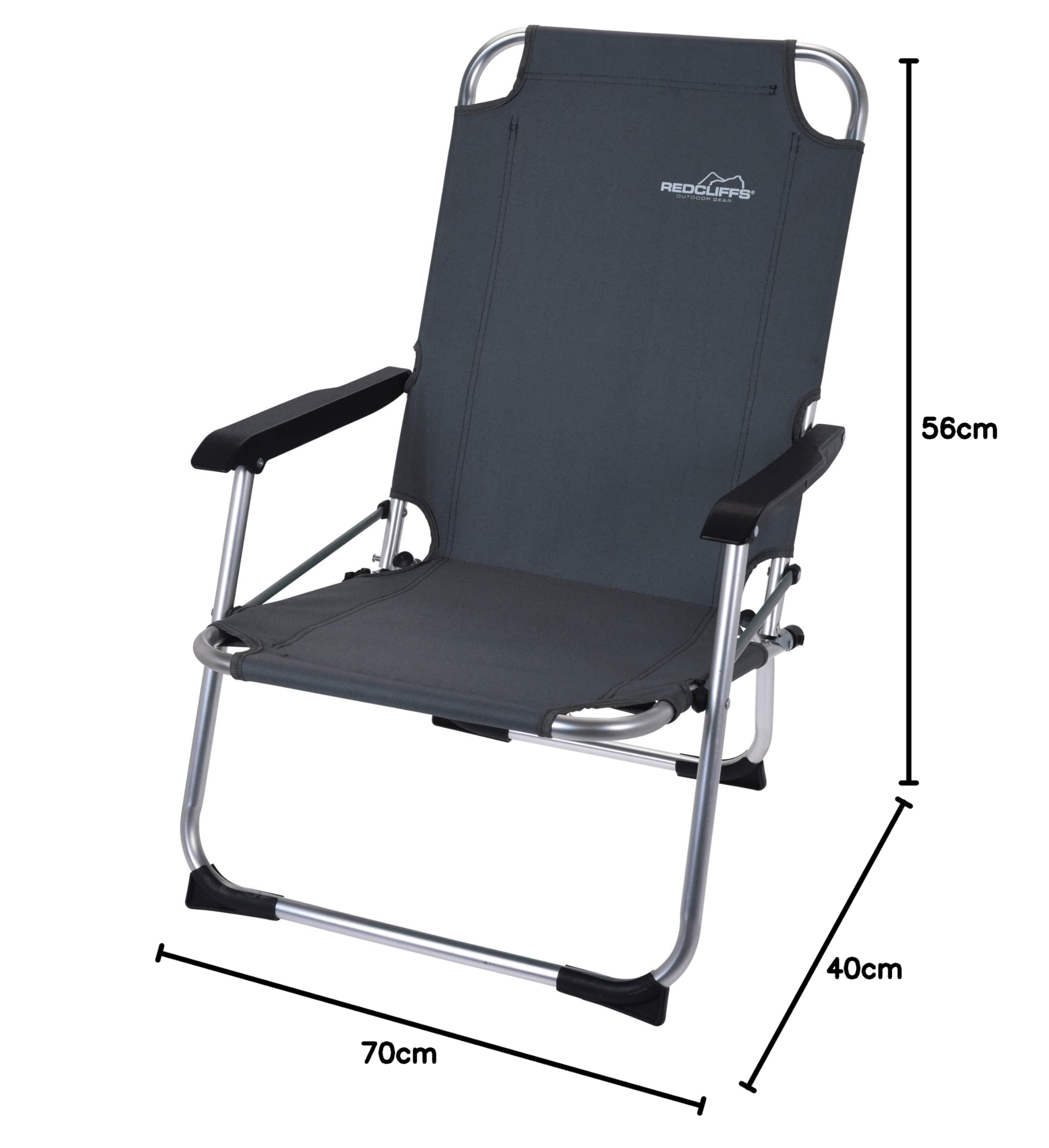 Redcliffs Campingstuhl dunkelgrau 60 x 44 x 55 cm 1 Stück Küche, Haushalt & Wohnen